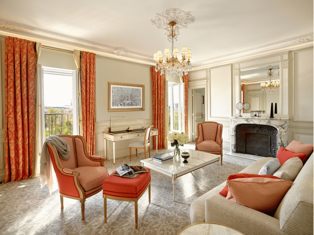 Suite, salon, détente, luxe, spacieux, style